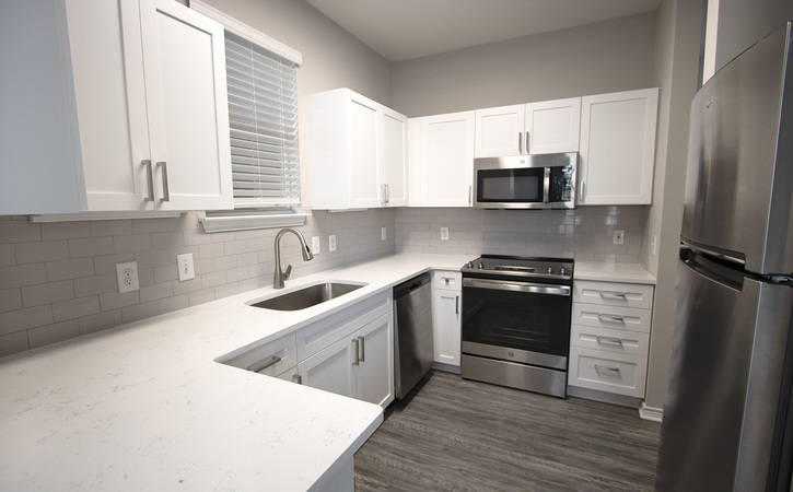 The Greens at Tryon Apartments Raleigh NC Platinum 1 Bedroom Floor Plan Upgraded Kitchen