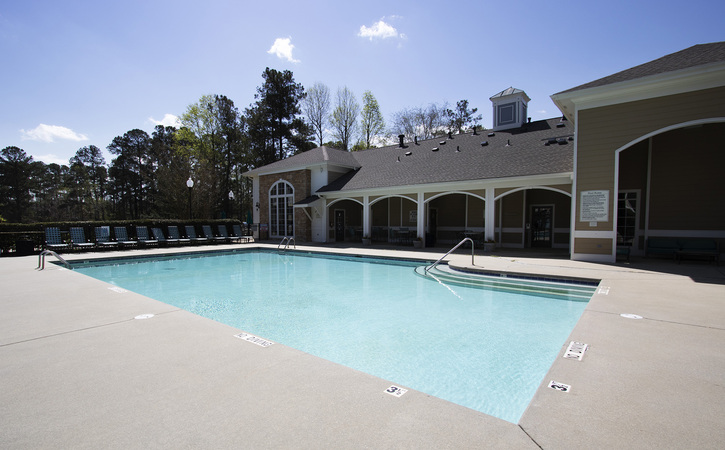 The Greens at Tryon Apartments Raleigh NC Resort Style Pool Clubhouse Exterior